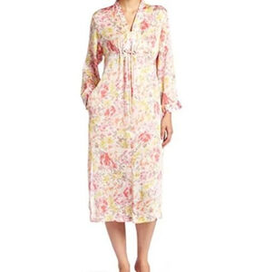 Oscar de la Renta Pink Label Kaftan Caftan Robe Floral New Blooms Infusion